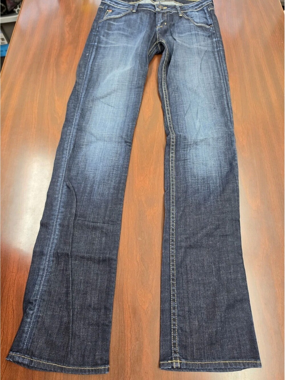 Hudson Jeans Size 27 Dark Bootcut Flare Stretch Denim Y2K Indie Sleaze Revival